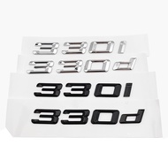 3D ABS Chrome Letters Black Car Rear Trunk Badge Sticker Emblem 330i 330d Logo For BMW E46 E90 E91 E