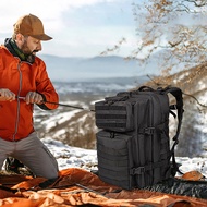 45L Large Military Tactical Backpacks for Men Molle Army Assault Pack 3 Day Bag Hiking  Rucksack Tra