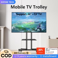 EXPOSE TV Stand 32- 72 Inch Mobile TV Bracket with Wheels Metal Bearing 80kg