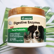 ผงเอนไซม์ สำหรับสุนัขและแมว Digestive Enzymes + Pre & Probiotic Powder for Dogs & Cats 114 g (Natur