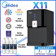 New Design Midea Mild Alkaline Water Dispenser Hot Normal Cold Model: 1635 or 1662-X11 With 4 Korea 