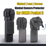 ป้องกันหน้าจอเลนส์กิมบอลแบบ3-In-1 Integr สำหรับกระเป๋า Osmo 3 Gimbal กล้องซิลิโคนฝาครอบป้องกันปกป้องเต็มรูปแบบเคสสำหรับ DJI Pocket 3อุปกรณ์เสริม