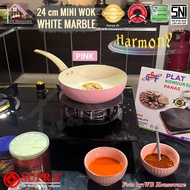 SUPRA 24cm white marble non-stickHARMONY pan mini wok pan stir wok pan/ cooking pan/ frying pan/