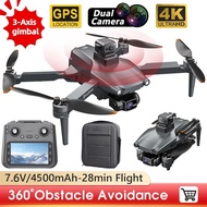 Upgraded L600-1 PRO MAX Professional 3-Axis Gimbal GPS Drone with 4K HD 1080P FPV Dual Camera 360° L