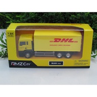 RMZ City 1/64 MAN TGS DHL Delivery Truck DHL Lorry Truck (Yellow) Diecast Car Model