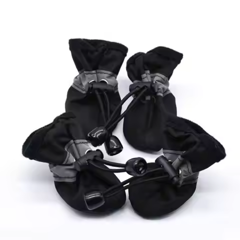 4Pcs Small Cats Puppy Socks Waterproof Dog Shoes Pet Shoes Pet Rain Shoes Rain Snow Boots