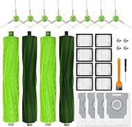 22pack Replacement Parts for iRobot Roomba i7 i7+ i3 i3+ i4 i6 i6+ i8 i8+/Plus E5 E6 E7 j7 I,E &amp; J Series Vacuum Cleaner, 2 Set Rubber Brushes, 8 HEPA Filters, 8 Side Brushes and 4 Vacuum Bags