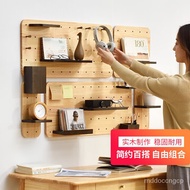 11💕 Jiayi Solid Wood Wall-Mounted Shelf Kitchen Wall Storage Decorative Shelf Wire-Wrap Board Wall-Mounted Shelf Combina