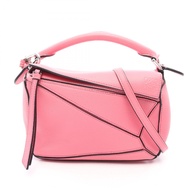 【二手】 LOEWE Puzzle Bag Mini 兩用粉紅色皮革手提包，女士，二手