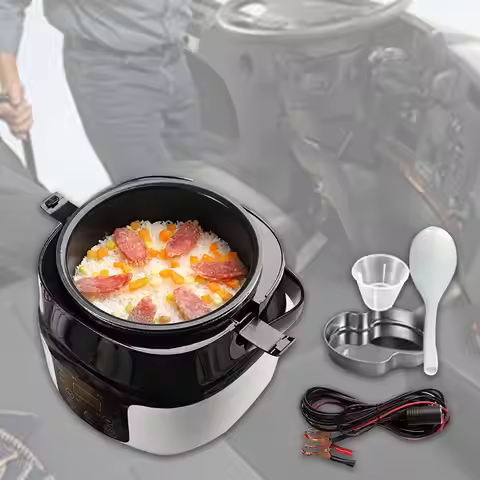 Vehicle 2L Mini Travel Rice Cooker 12V 24V Rice Cooker Multifunctional 7.8x7.8