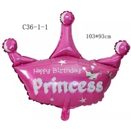 C36 birthday party foil balloon crown