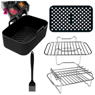 6 Pieces Double Basket AirFryer Parts Air Fryer Accessories Set for  Foodi AF300UK AF400UK, Tower T1