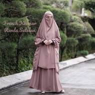 [MS25] french khimar renda setelan rok couple ibu anak -