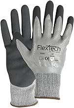 Wells Lamont Gloves Y9290M Wells Lamont FlexTech Y9290 HPPE Gloves with Double NBR/Sandy Nitrile Coating, Cut Level 4, Medium, Gray (Pack of 12)