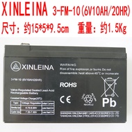 XINLEINA 3-FM-10 (6V10AH/20HR) Children's Electric Stroller Battery Lead-Acid Battery 6V