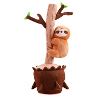 Dancing Climbing Tree Animal Plush Toy Electric Singing Talking Cactus Toy Children Interactive Animal Toy Repeats What You Say Plush Toy