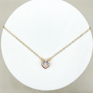JACATEL Cathy Dainty Heart Bezel Necklace