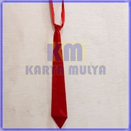 MERAH School Attribute Red Tie - Plain Red Tie - Karya Mulya