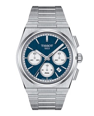 Tissot PRX Automatic Chronograph ทิสโซต์ พีอาร์เอ็กซ์ T1374271104100 สีน้ำเงิน เทา นาฬิกาผู้ชาย