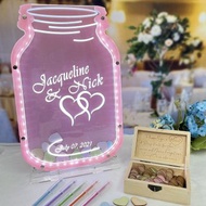 客製化 幸福保鮮瓶 幸福滿載婚禮簽名板 - 迎賓簽到板 Manson Jar