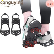 PONGUX 1 Pair Ice Gripper Spike, Universal Anti-Slip Shoes Crampons,  Spike 5/8 Teeth Spike Grips Cl