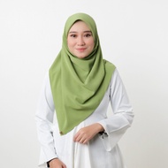 Tudung Bawal Material Moss Crepe Bidang 45" Tudung Ayuwan Koleksi Ayu Kod Forest Green (Hijau)