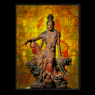 3D Image Water Moon Guanyin Zen Decorative Ornament