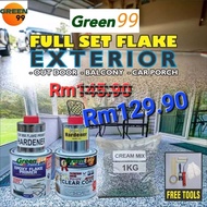 (1L FULL SET FLAKE FLOORING EXTERIOR)TAHAN CUACA PANAS /WATERPROOF FOR OUT DOOR