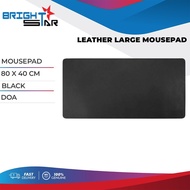 LEATHER LARGE MOUSEPAD / 80 X 40 CM (BLACK / GREY)