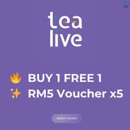 TEALIVE Buy 1 Free 1 & RM5 percup Voucher x5