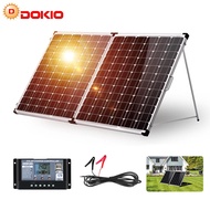 Dokio 200W(2Pcs x100W) Foldable Solar Panel +20A 12V Charge Controller folding solar panel Cell/Syst