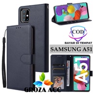 SARUNG BUKU FLIP UNTUK SAMSUNG A51 2020 - LEATHER CASE FLIP- WALLET CASE FLIP SAMSUNG A51 2020 - CASING DOMPET-SARUNG BUKU HP