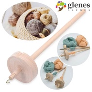 GLENES Drop Spindle, Wooden Hand Carved Spindle Top, Sewing Crafts Portable Multifunction Creative W