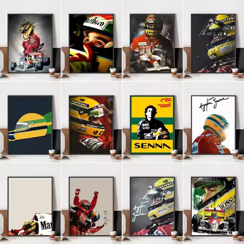 5D DIY F1 Ayrton Tacing Driver Senna Diamond Painting Club Bar Vintage Wall Art Painting Bedroom Roo
