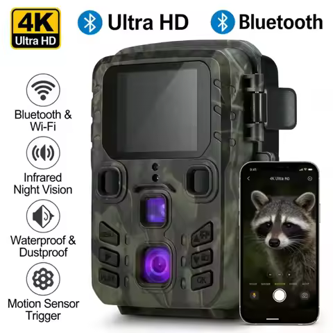 4K 50MP WIFI Live Stream Hunting Camera Live Broadcast Trail Camera APP Bluetooth Infrared Night Vis