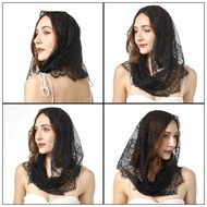 Zuo Mass Headscarf Veil for Women Catholic Church Mantilla Veil Head Covering Mass Veil Tulle Veil f