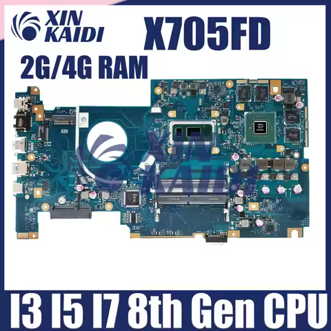 X705FD Mainboard For Asus Vivobook Pro 17 X705 N705FD Laptop Motherboard With i3-8145U i5-8265U i7-8
