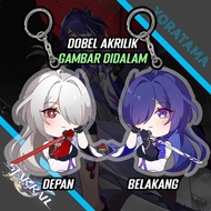Gantungan Kunci Acheron Honkai Star Rail, Dobell Anime Lucu Keychain