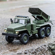 WPL B36-2 1:16 Metal Rocket Launcher Pipe RC Military Truck BM-21 Grad 6x6 Vehicle 2-Speed Gearbox w