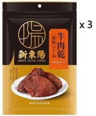 新東陽 原味牛肉乾 (五香) 160g x 3 滿足倍加 (最佳使用日期:2026.12.16)