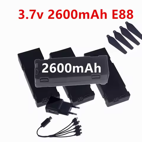 For E88 E99 P1 K3 P10 A13 S98 E525 3.7V 2600MAH Large Capacity Remote-controlled Drone RC Quadcopter