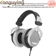 PONGUX 2PCS Replacement Ear Pads, 100mm Velvet Noise Isolation Ear Cushions, Memory Foam Soft and Co
