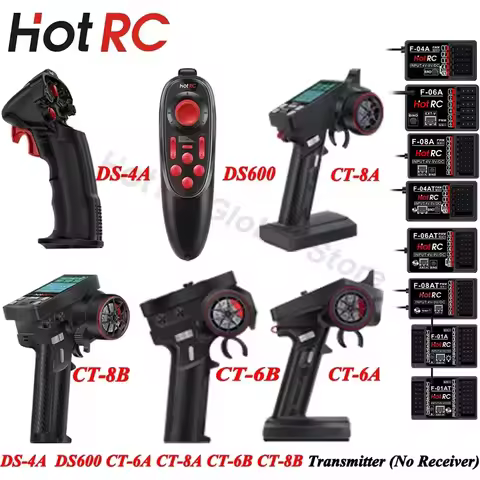 HOTRC DS-4A DS600 CT-8A CT-8B 4CH 6CH 8CH 4/6/8/10 Channel Single Transmitter Remote Control for RC 
