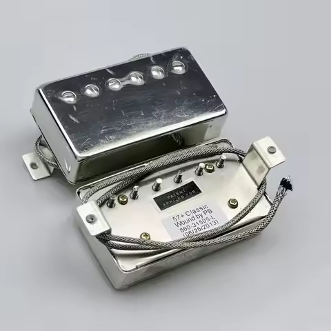 Guitar Pickups '57 Classic / '57 Plus Set (Double Black, Nickel Covers, 2-conductor, Potted, Alnico 