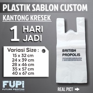 Custom Screen Printed Plastic Bags 15x32, 24x39, 28x46, 35x57, 40x67 cm Free Design