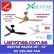 Bestar Razor DC Ceiling fan - 46” / 54” LED 24W