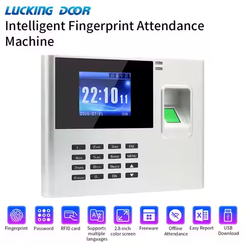 Office Employee 3-in-1 Access Control & Attendance Machine Multifunctional Time Clock Intelligent US