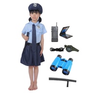 Police Officer Costume for Girls Halloween Cop Skirt Pretend Play Outfits Girls Police Costume Polic