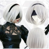 Wig/tóc giả cosplay 2B và 9S - Nier Automata màu trắng