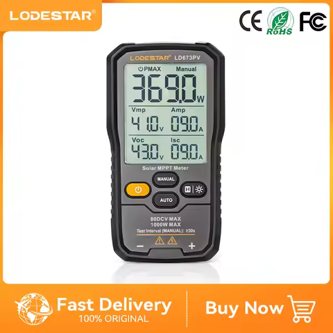 LODESTAR LD673PV Plus Photovoltaic Solar Tracker Maximum Power Tester 1000W 2000W Photovoltaic Panel